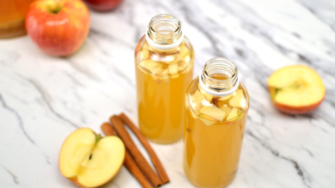 bottles of harvest apple kombucha