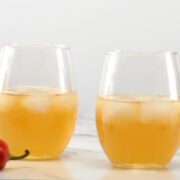 two glasses of kicking ginger kombucha