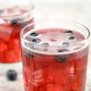 blueberry collins kombucha mocktail