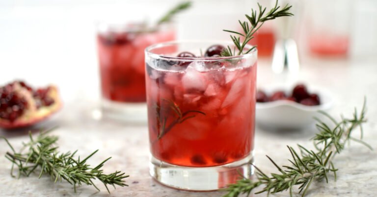 cranberry pomegranate kombucha mocktail