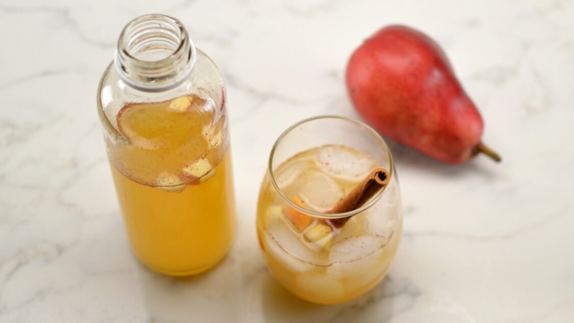 chai pear kombucha