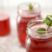 blackberry mint julep kombucha mocktail