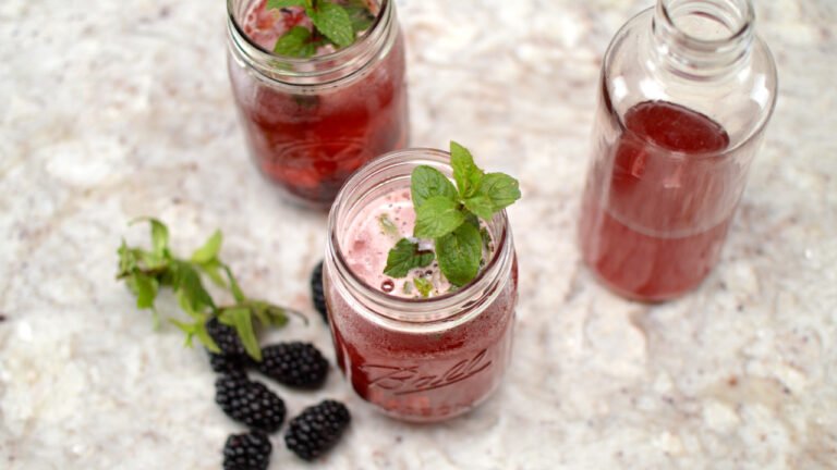 blackberry mint julep mocktail