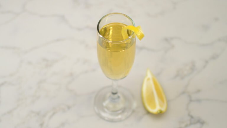 french 75 kombucha mocktail top