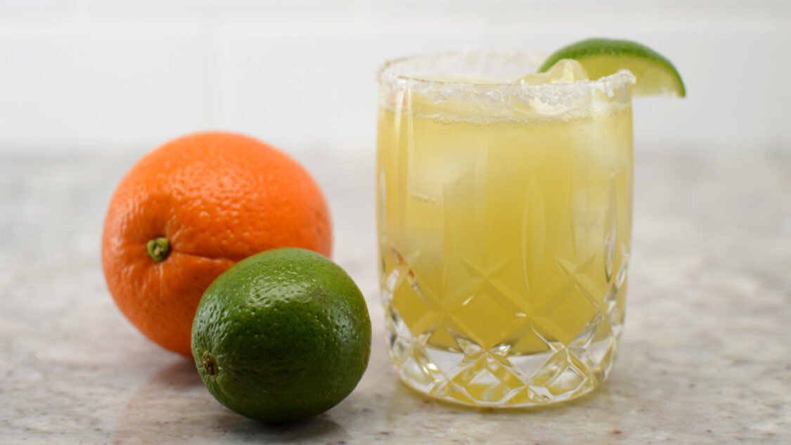 orange lime kombucha margarita mocktail