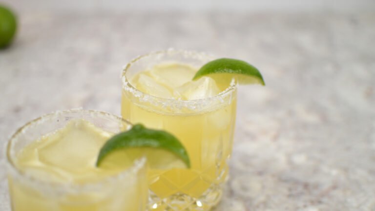 orange lime kombucha margarita mocktail