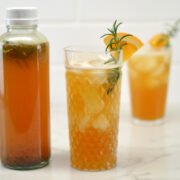 orange rosemary rose hip kombucha