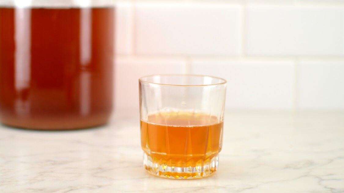 Glass of Malt Kombucha